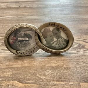 Malden Pewter Wedding Ring Picture Frame With This Ring I Thee Wed Engraving NEW